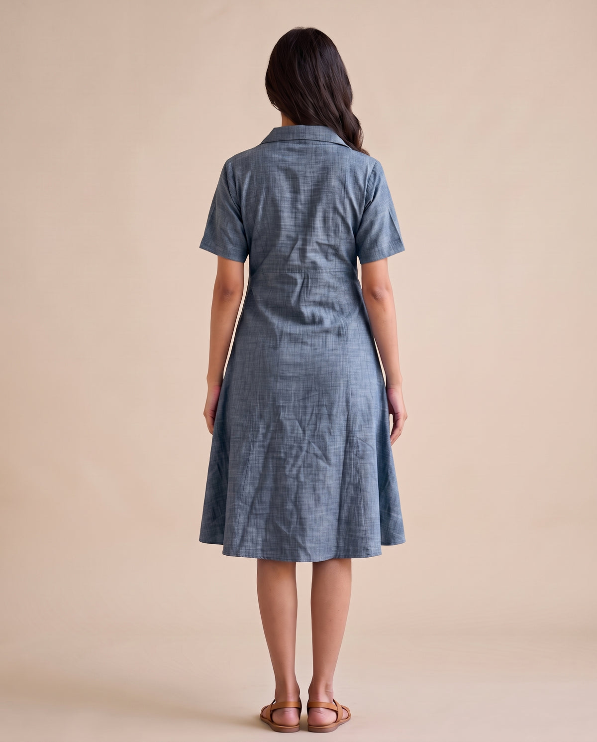 Denim Waist-Belt Frock