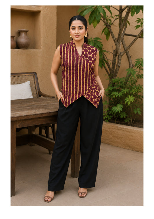 Angrakha Fusion WaistCoat Top