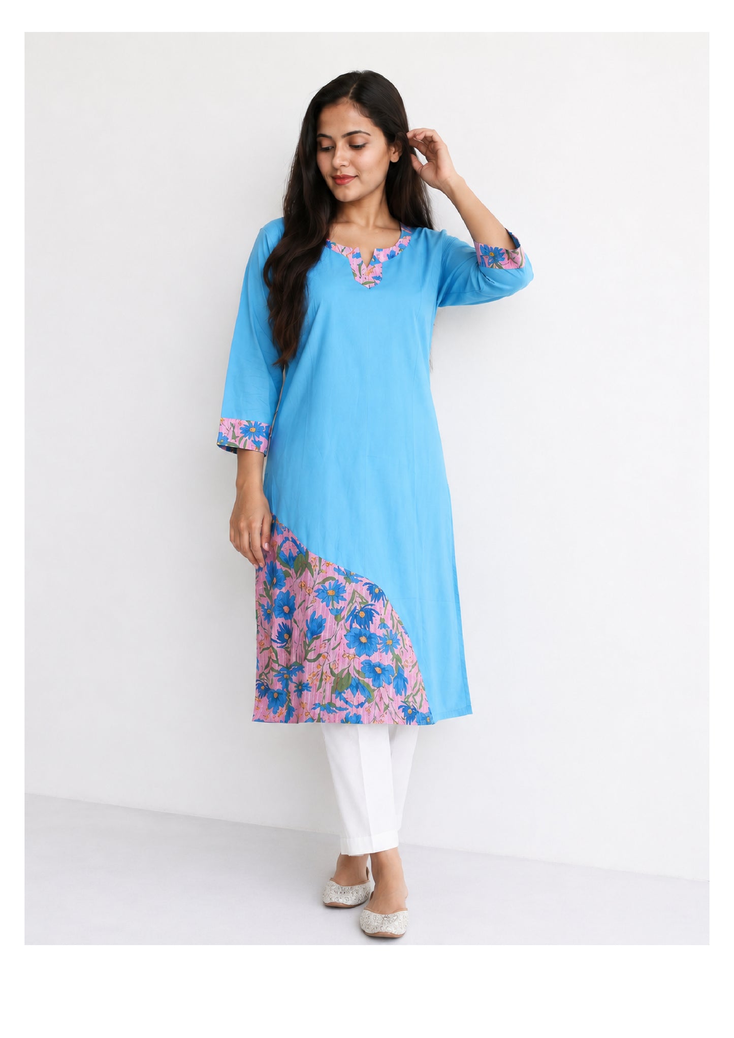 Floral Asymmetry Kurta