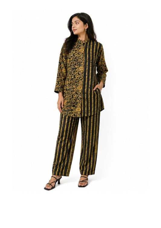 Batik Stripe Ethnic Co-ord Set