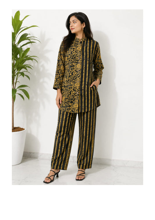 Batik Stripe Ethnic Co-ord Set