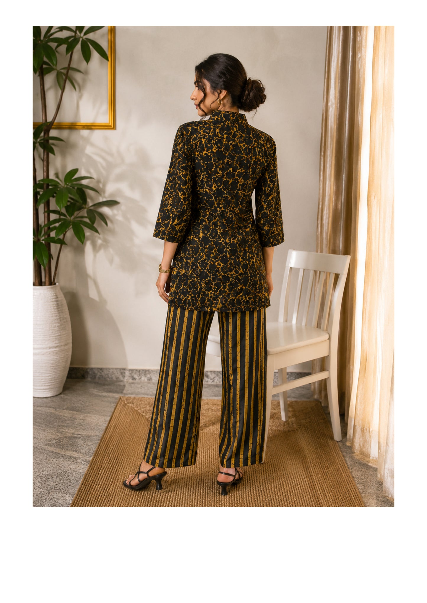 Batik Stripe Ethnic Co-ord Set
